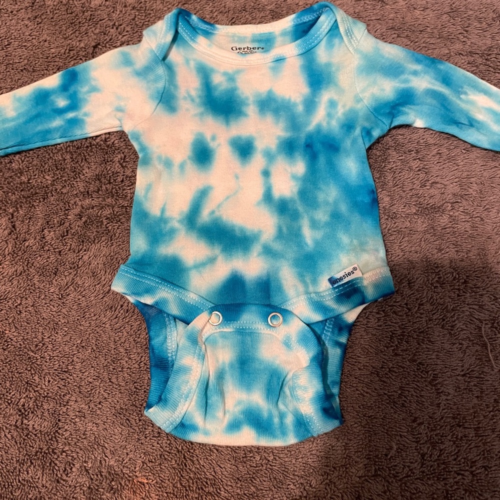 Tie dyed baby onesie
